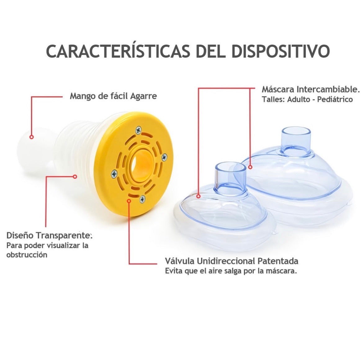 Set/kit Anti ahogo para Desobstrucción de Vías Respiratorias